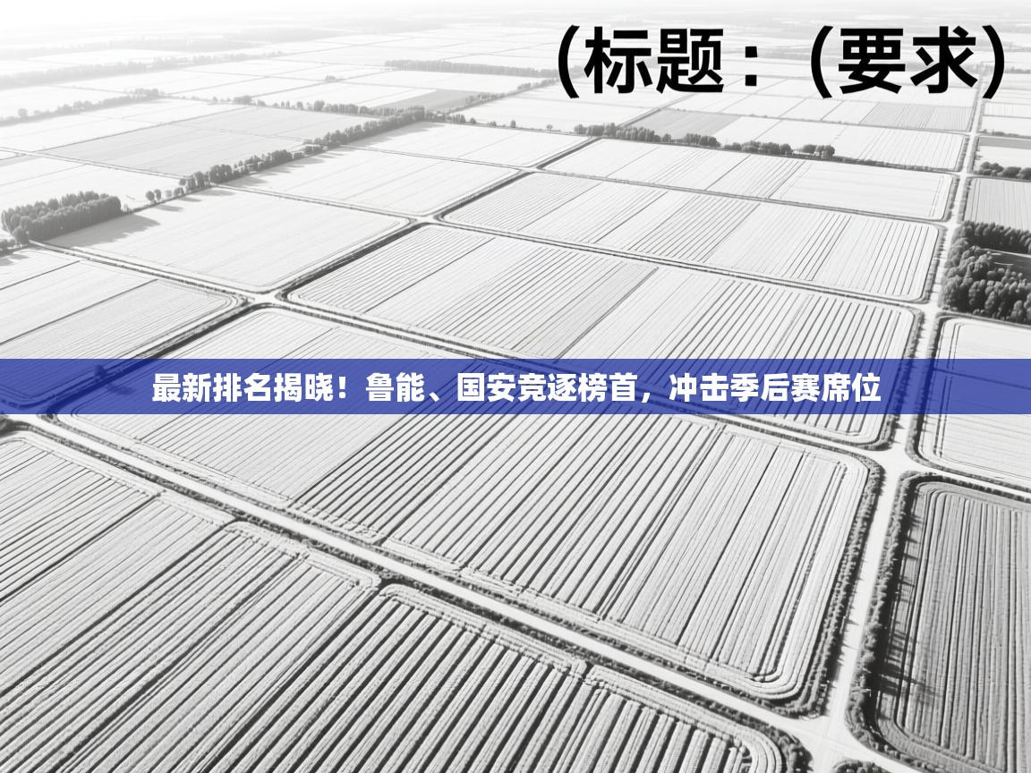 最新排名揭晓!鲁能、国安竞逐榜首,冲击季后赛席位 第2张